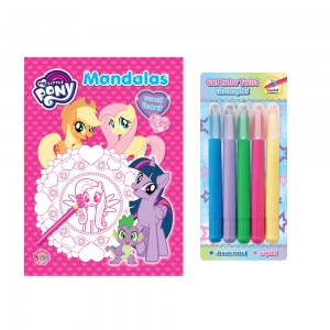 MY LITTLE PONY Mandalas ระบายสีฝึกสมาธิ + สีเจลหมุนได้